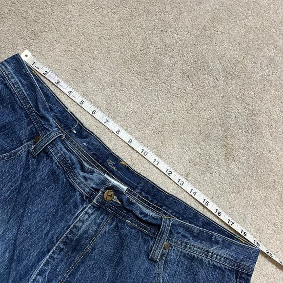 Exsto Y2K Baggy Skater Acid Washed Faded Blue Jeans 38Wx34L - Picture 6 of 7